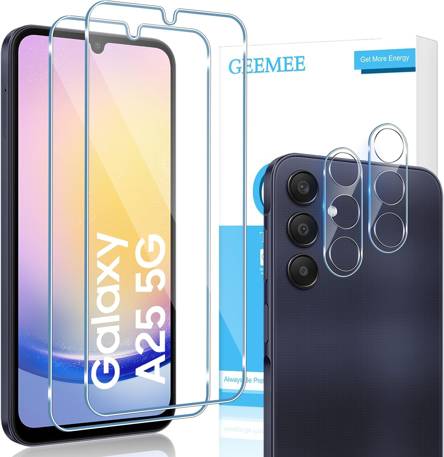 GEEMEE 2+2 Pack pour Samsung Galaxy S24 Ultra Verre trempé, Protection