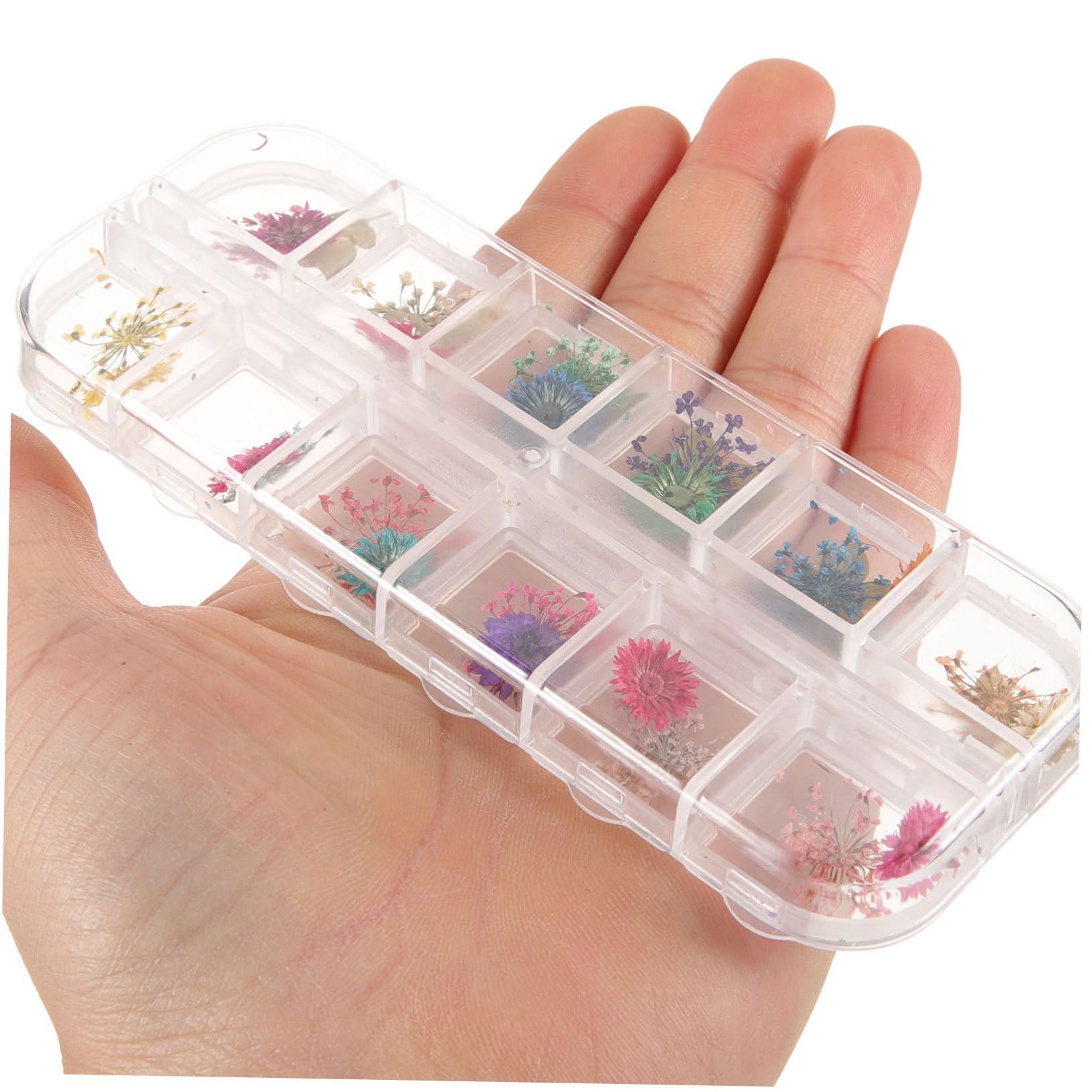 Amosfun Fleurs Séchées Naturelles pour Résine Époxy Kit De Boîtes pour Artisanat De Et Bougie Décoration Créative Parfum Naturel Et Éclat