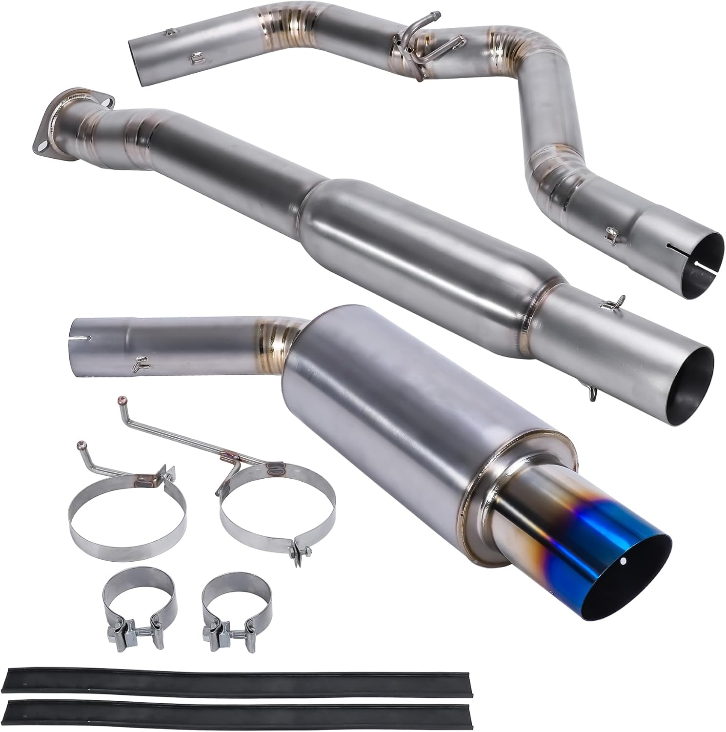 Titanium Single Exit Catback Exhaust System Compatible with 15-21 Subaru WRX STI, Muffler Cat-Back Exhaust System Kit for 2008-2014 Impreza WRX STI Sedan