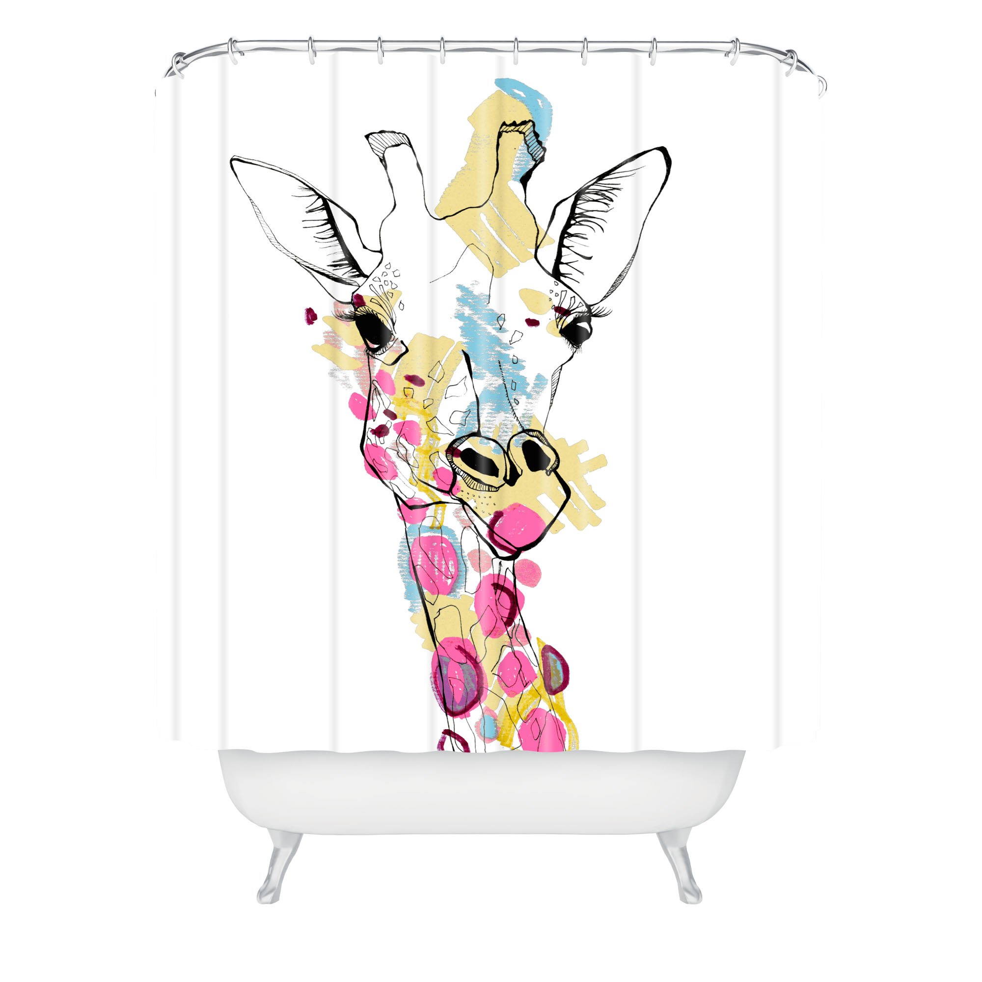 Deny Designs Casey Rogers Giraffe Color Shower Curtain, 69" x 72"