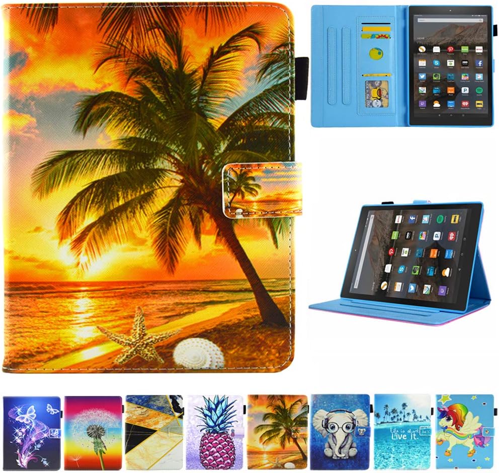 JZCreater Kindle fire HD 10 Case Old Model 2019, Compatible with 10.1" Amazon Fire HD 10 Tablet (9th/7th/5th Generation, 2019/2017/2015 Release), Sunrise