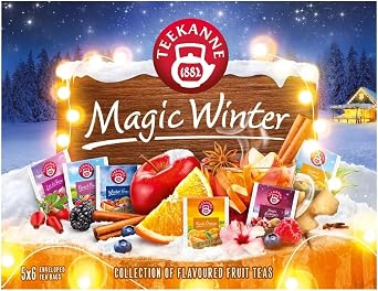 Teekanne Magic Winter Tea Collection 30 Bags 6 Delicious Flavours Selection | Assorted, Perfect for gifting, Premium, Individually wrapped bags