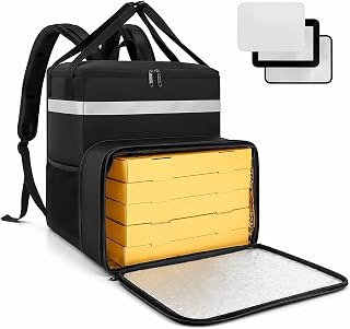 Lebensmittellieferungsrucksack,Wasserdichten Isolierter Lieferrucksack | Große Kühltasche,Kühlrucksack für Pizza für Ausflug, Camping, Wandern, Strand,Outdoor Reisen BBQ Wandern,38x36x38CM
