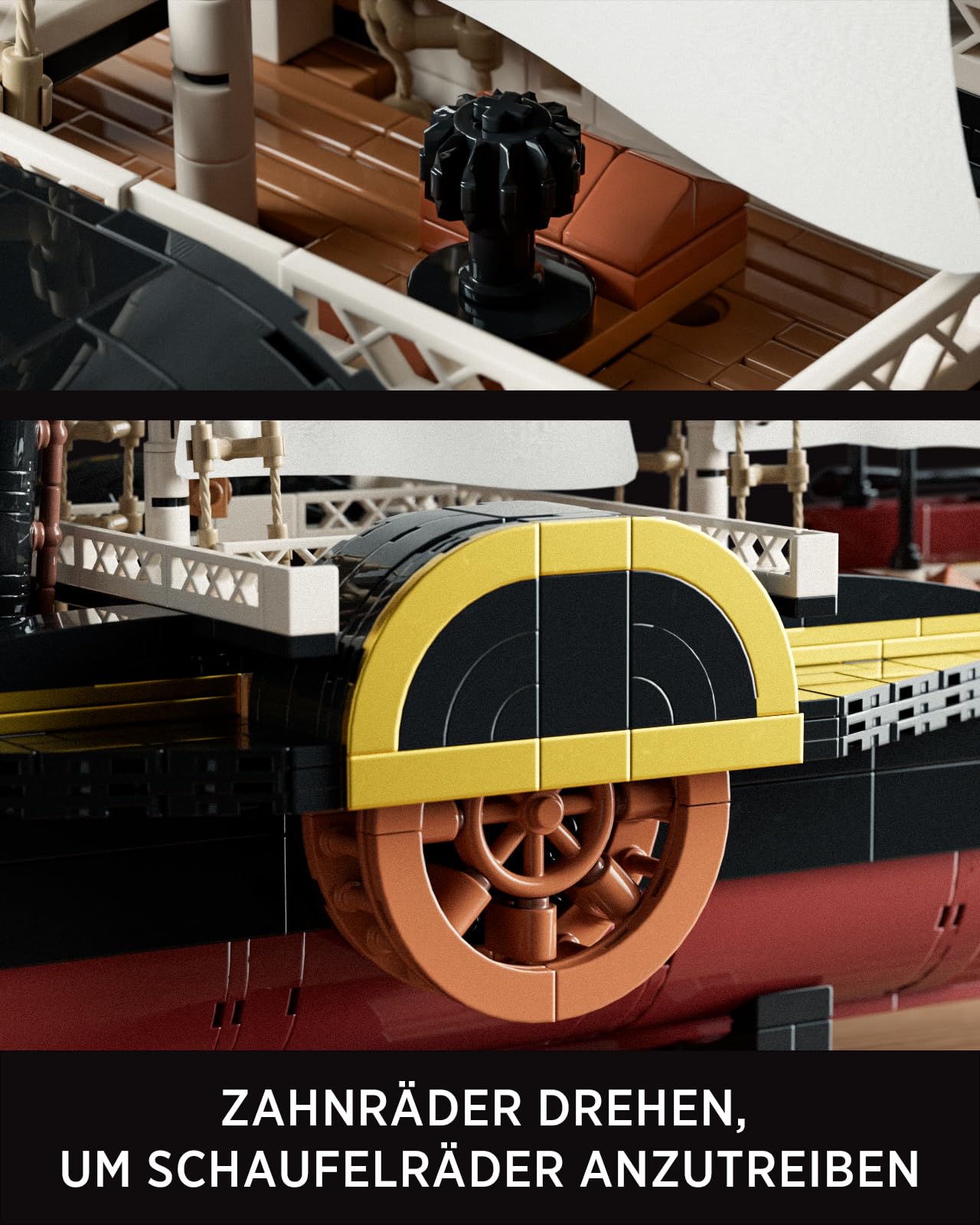 Nifeliz Schiff Great Western Dampfschiff Klemmbausteine für Erwachsene, Dekoratives Modellbausatz Sammlerstück zur Ausstellung und Sammlung, Geschenk für Schiffsenthusiasten (1.948 Teile, NF10346)