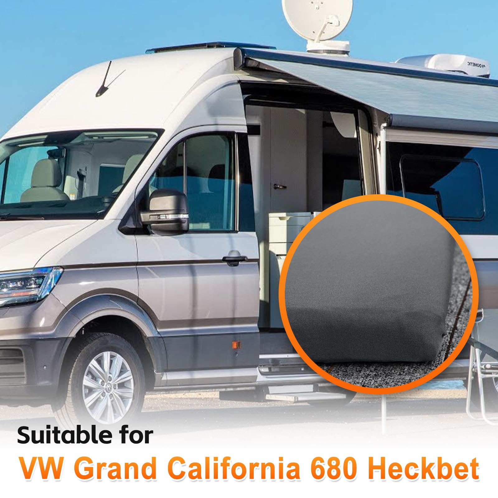 Sábana Bajera Repuesto para VW Grand California 680 3 Piezas, Lujo Sábana Ajustable para Autocaravana Cama Trasera, Loft Techo Emergente Accesorios para Autocaravana