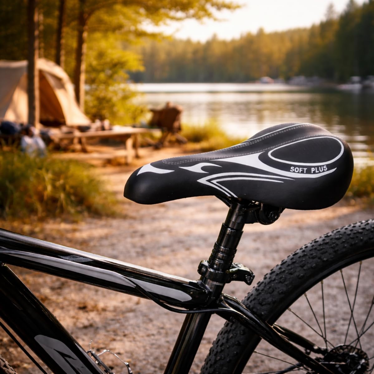 Dunlop Sella Sediolino Sedile Soft Nero Universale per Bici Bicicletta MTB Corsa Città