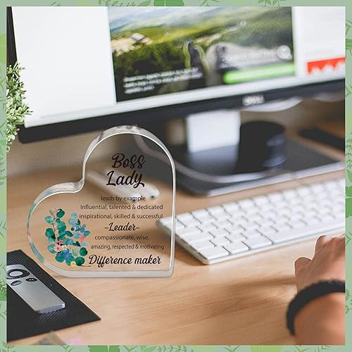 Miniatura 3 de Regalo para hija de mamá, regalo de cumpleaños de madre e hija, decoración de escritorio de oficina, adorno de acrílico con corazón