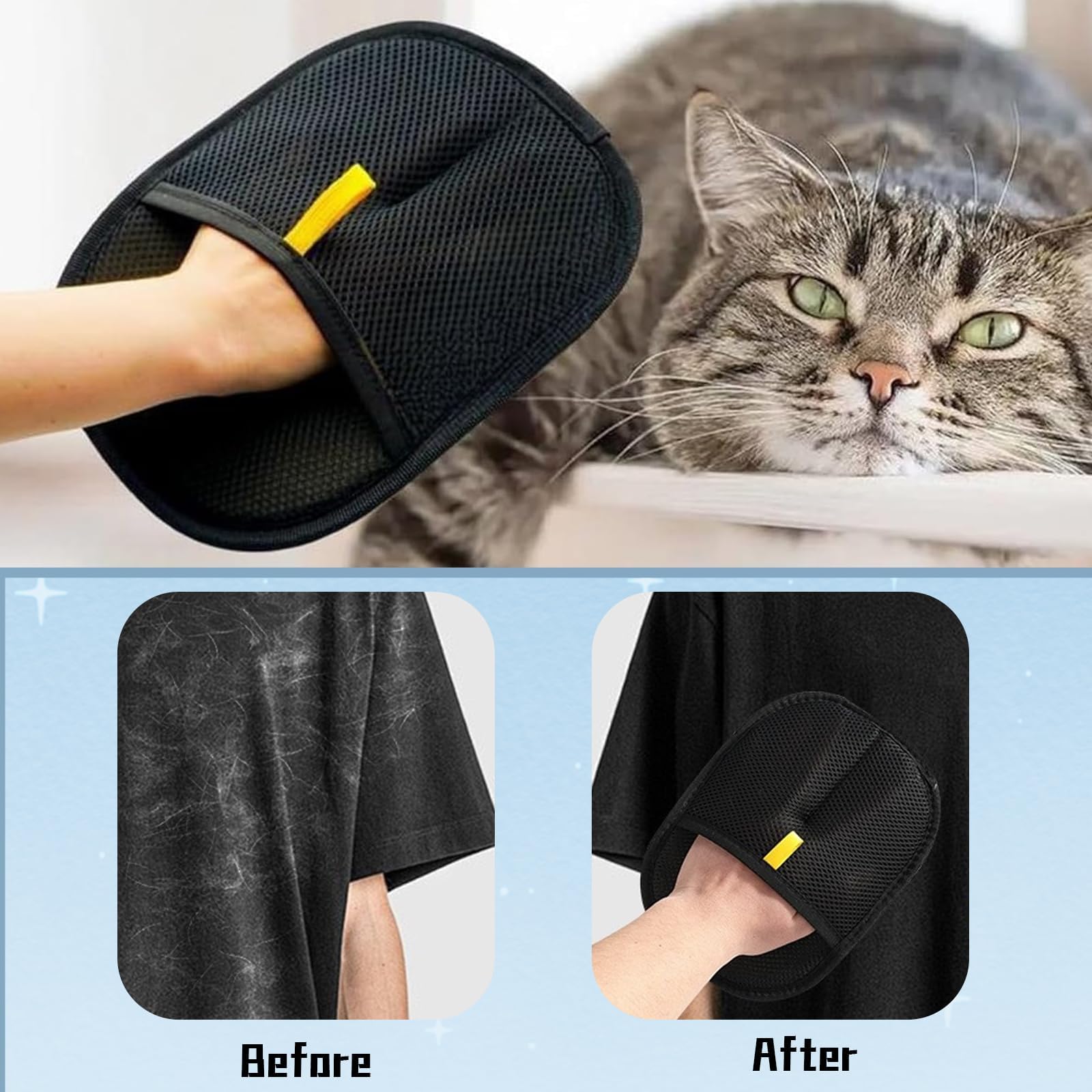 GegXcn 4PCS Pet pet hair removal glove,pet hair remover glove - Image 4