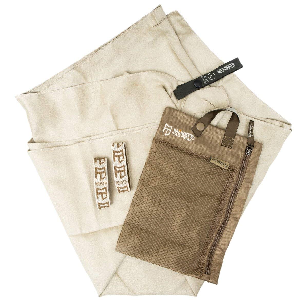 Mcnett Gear AID szybkoschnący ręcznik z mikrofibry do podróży, na kemping i do uprawiania sportu, piaskowy, L, 76 cm x 127 cm