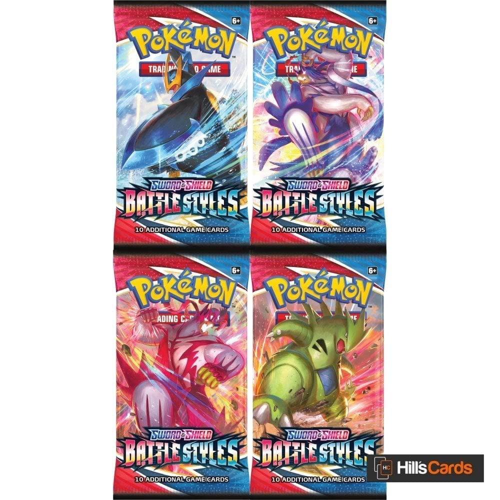 Pokemon Carte Booster Packs (4 modelli diversi) - Battle Styles - Inglese
