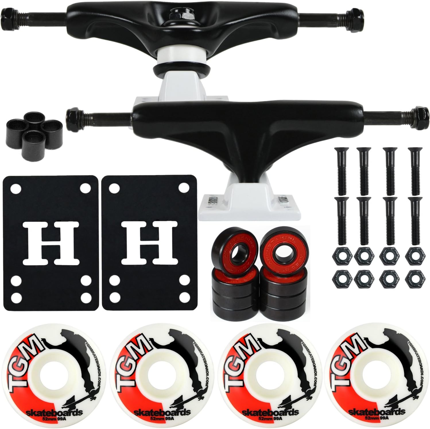 Core Skateboard Package 5.0" Trucks with 52mm White Wheels + Components