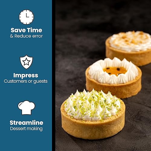 Miniatura 4 de Cambie Sweet Round - Conchas de tarta medianas, 2.17 pulgadas de diámetro, conchas de tarta de estilo francés con revestimiento de chocolate blanco