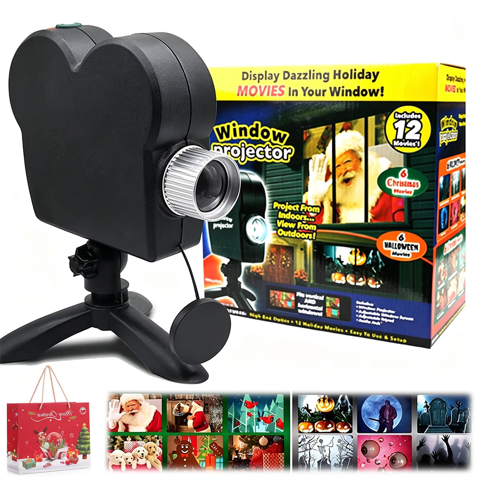 Christmas Window Projector, LED Halloween Projector (1PC)