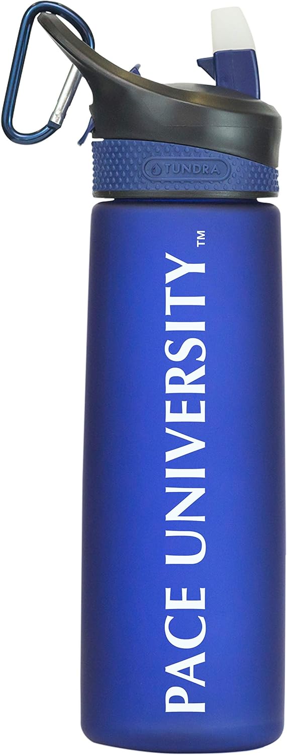 The Fanatic Group Pace University Frosted Sport Water Bottle, Design-1 - Blue