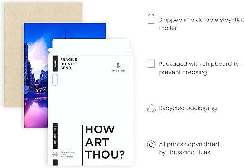 Miniatura 29 de RipGrip - Póster decorativo de estilo moderno (ciudad asiática con luces de neón), para decorar dormitorio o sala, de 12 x 16 pulgadas, sin marco