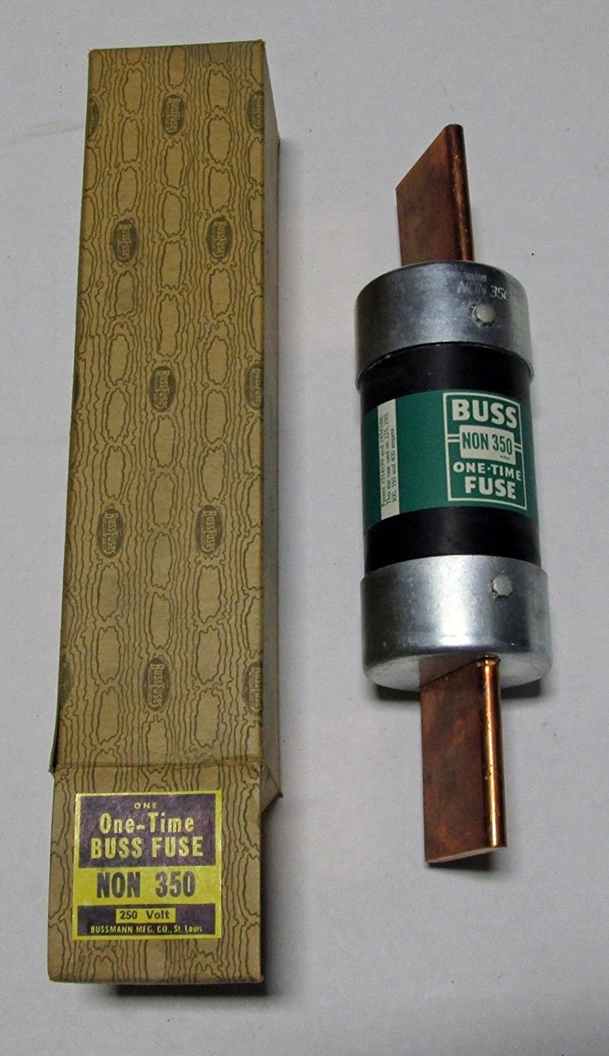 FUSETRON NON-350 Fuse 350AMP 250V Class K5 ONE TIME Characteristics