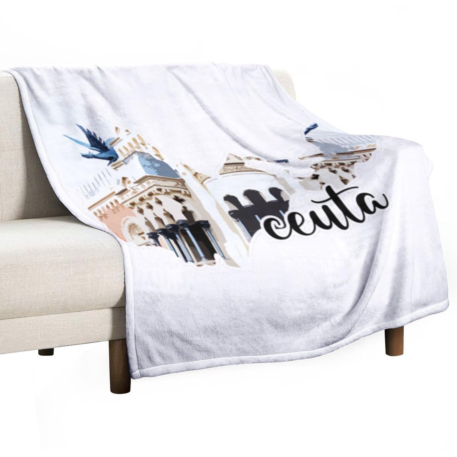 Couverture douce pelucheuse Ceuta pour cocooning sur le canapé et décor moderne