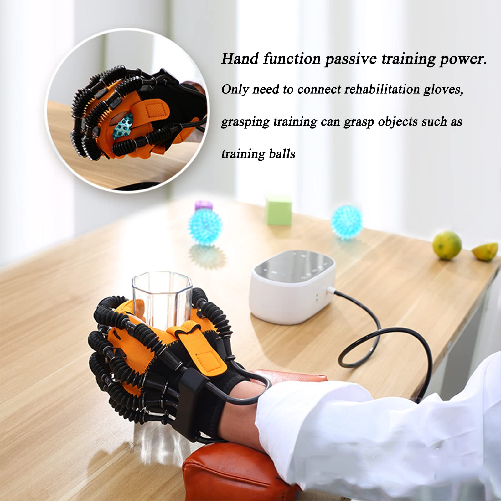 Dispositivo de entrenamiento de dedos de robot de rehabilitación, férula de mano de carrera Dispositivo de rehabilitación de mano de entrenamiento manual Hemiplejía de carrera Entrenador de dedos pa