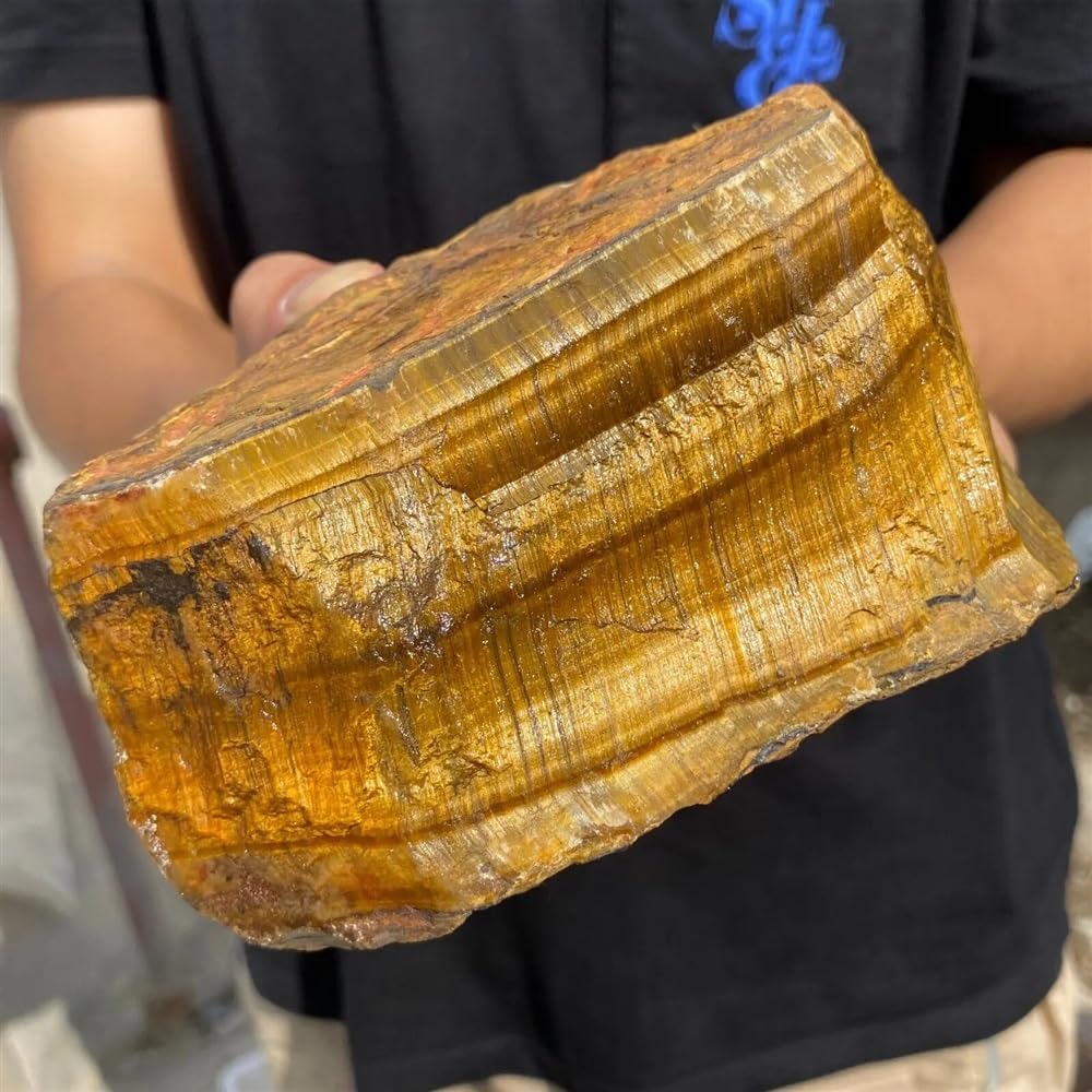 MDBJTCYZN Stone Tiger's Eye Rough Ore, Crystal Quartz, Ornaments(650-700g)