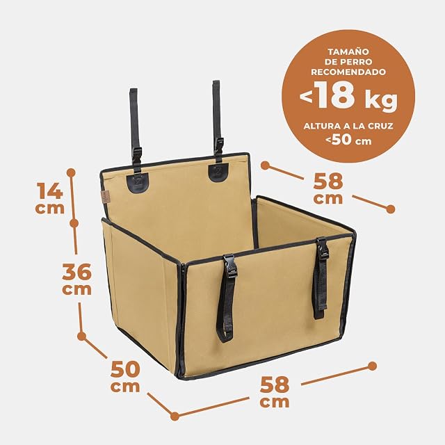 Foto 8 de 8 de WUGLO Asiento de Coche para Perros Medianos Extra Estable hasta 18 kg