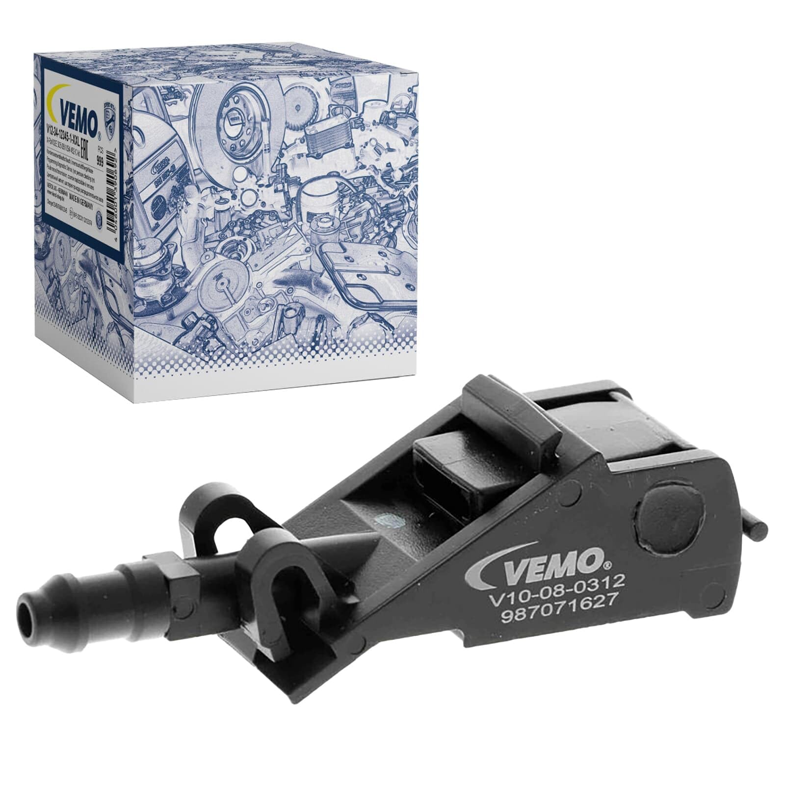 15D VEMO - V10-08-0312 - Washer Fluid Jet, window cleaning - Compatible with 6E0955985B