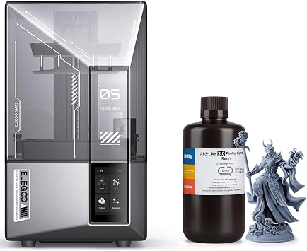 ELEGOO Mars 5 Ultra 9K Resin 3D Printer and ELEGOO ABS-Like 3D Printer Resin 3.0