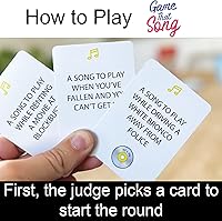 Vista 2 de Game That Song Expansión Mix de los 90 – 50 cartas nuevas – Juego de cartas de música para la familia, adultos y adolescentes. Divertida, adictiva