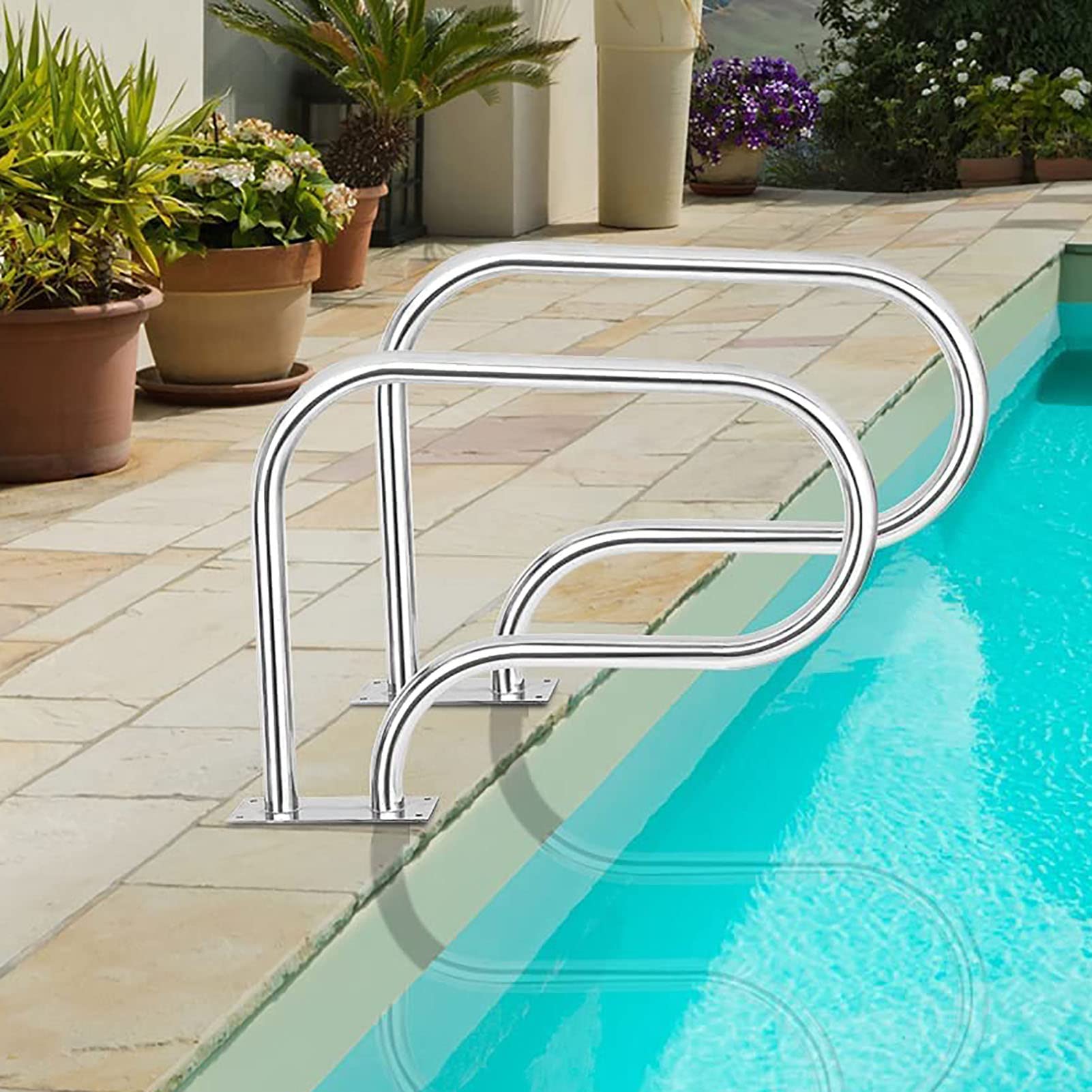 Rails de piscine de qualité supérieure en acier inoxydable avec finitions miroir