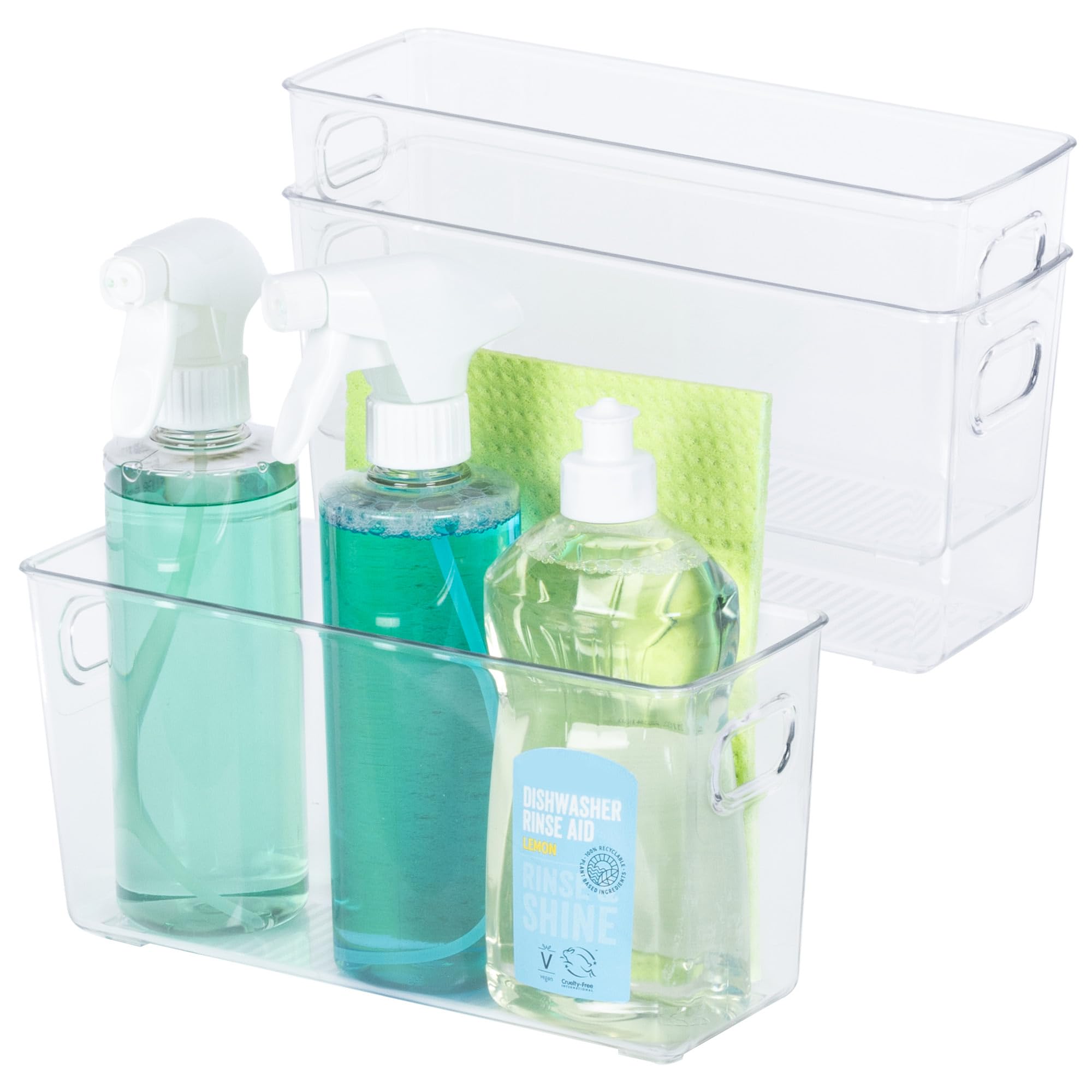 Livivo (Extra Large) Clear 3Pc Fridge & Storage Organiser Set