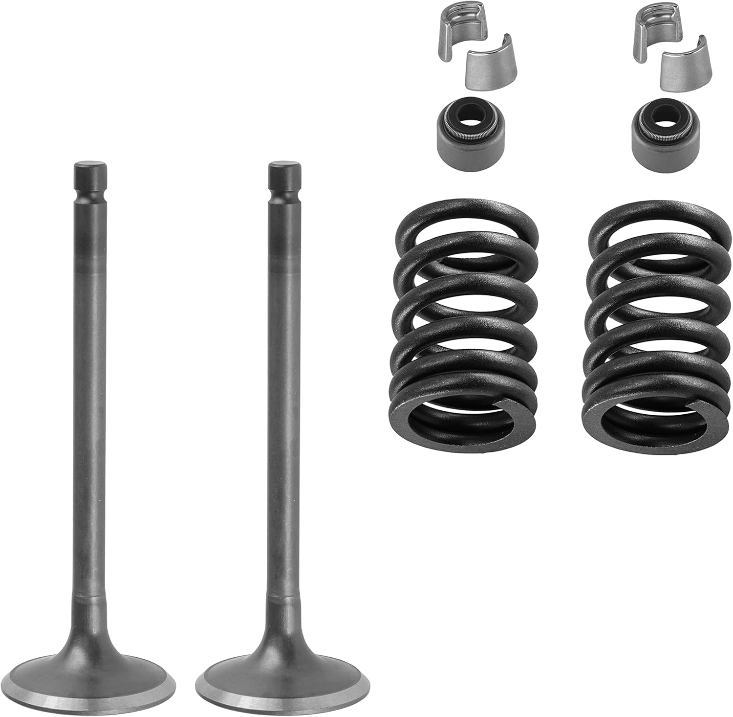 Caltric 2x Exhaust Valve Kit compatible with Yamaha 5VK-12121-00-00 1S3-12113-00-00 5H0-12119-00-00