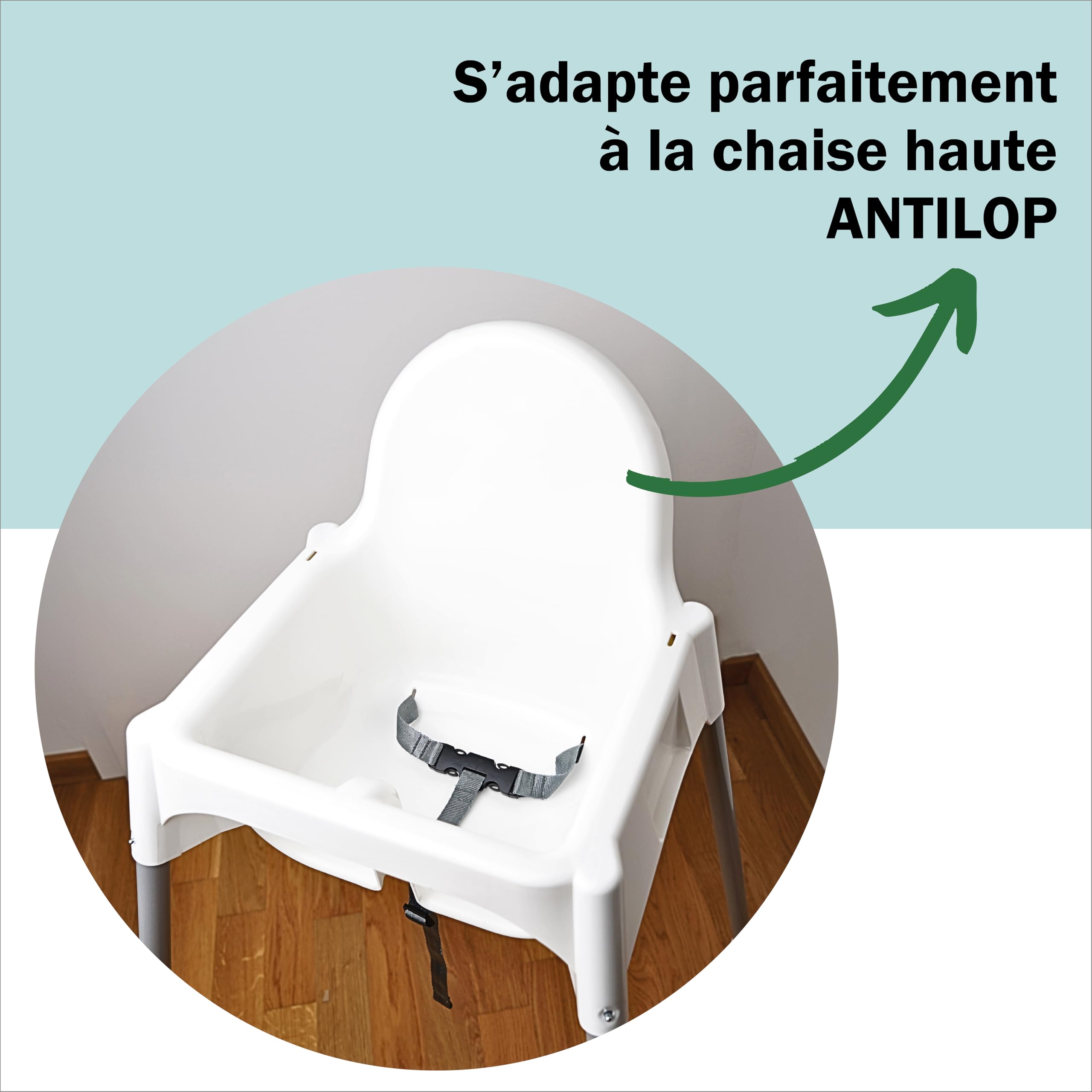 Harnais Chaise Haute Compatible ave IKEA ANTILOP Sangle Chaise Haute Harnais de Sécurité 3 points Enfant Bebe Accesories Remplacement