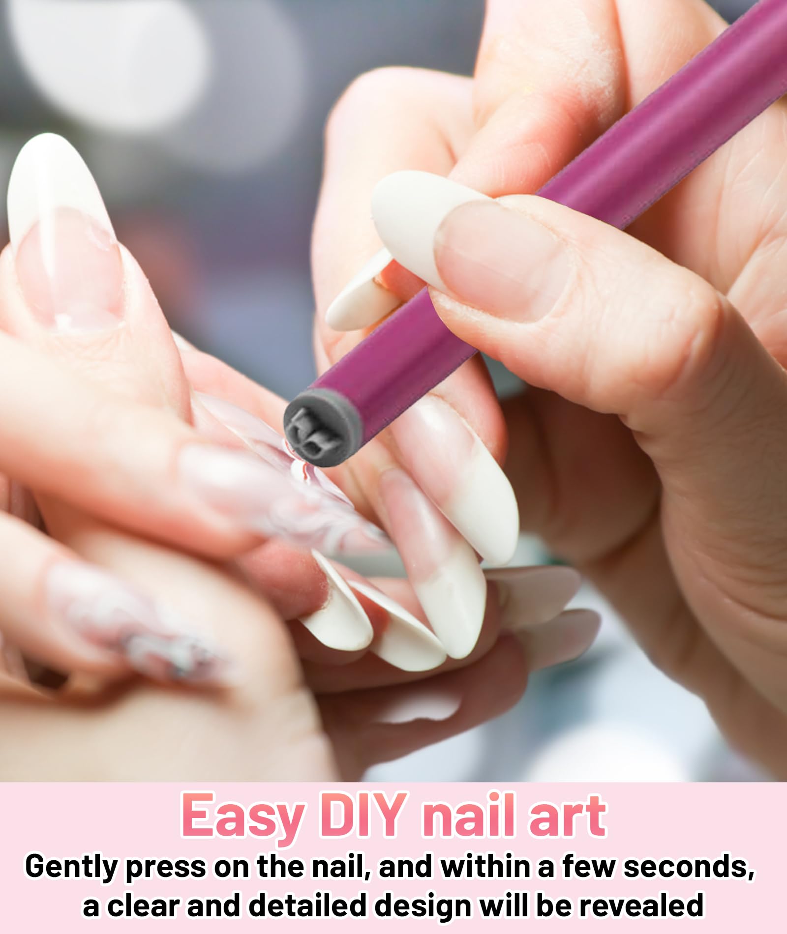 6 PCS Nail Art Kit for Women, Nail Art Set for Girls 6-15, Nails Stamping Kit with Creative Patterns, DIY Manicure Tools for Home Nails Design 3