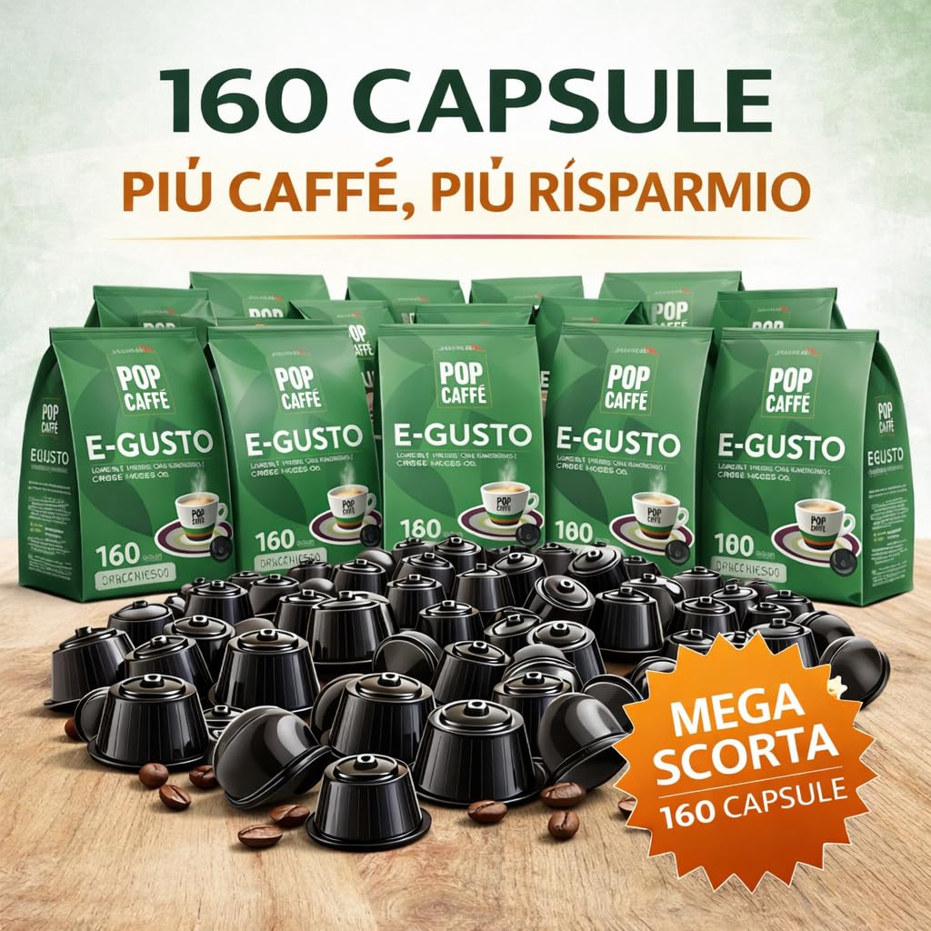 160 kapsułek Pop 'Coffee e-gusto Mixture 2 kremowe kompatybilne Nescafe Dolce Gusto