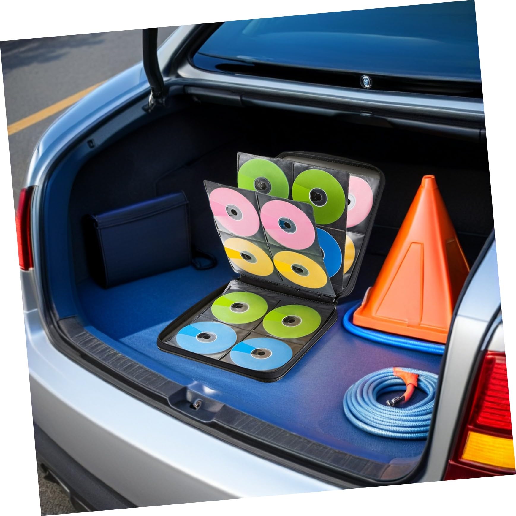 Cabilock Custodia per CD da Dvd Borsa Porta CD Portatile per Auto e Uso Quotidiano Realizzata in Materiale Sicuro e Resistente Cerniera