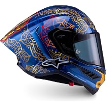 Alpinestars Limited Edition Supertech R10 Martinator Thai Helmet, Mens Motorcycle Racing, Multi-Layer Carbon Shell