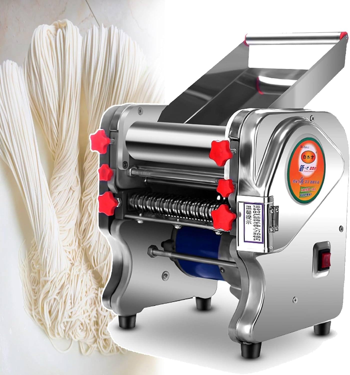 Máquina eléctrica automática para hacer pasta, con grosor ajustable para