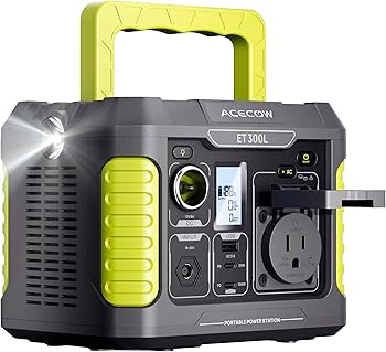 新品❤️ポータブル電源 大容量 600W 307Wh 蓄電池 キャンプ 防災 発電 Amazon.co.jp: Acecow ポータブル電源小型 177Wh 出力300W (サージ450W