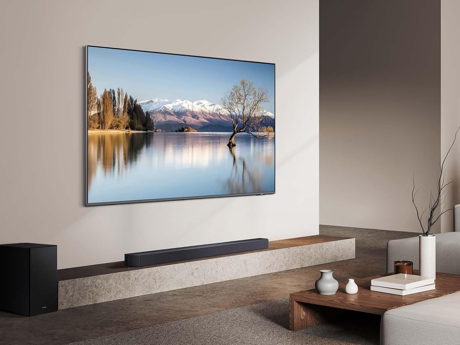 Samsung Q-Series HW-Q600F 3.1.2 Channel Soundbar with Wireless Subwoofer, Dolby Atmos, Q-Symphony, Adaptive Sound, Bluetooth Wireless Audio, Home Theater TV Sound Bar
