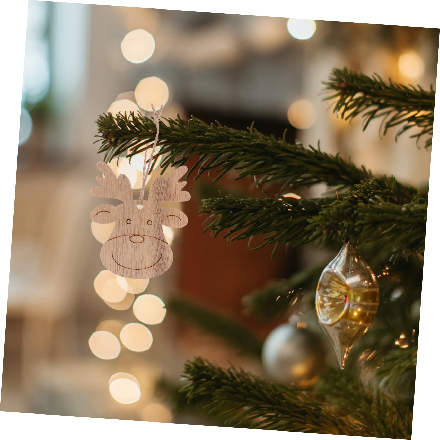 80piezas Rodajas De Madera Para Manualidades De Navidad Decoraciones De De Madera Natural Surtido De Chips Acabado y Celebraciones