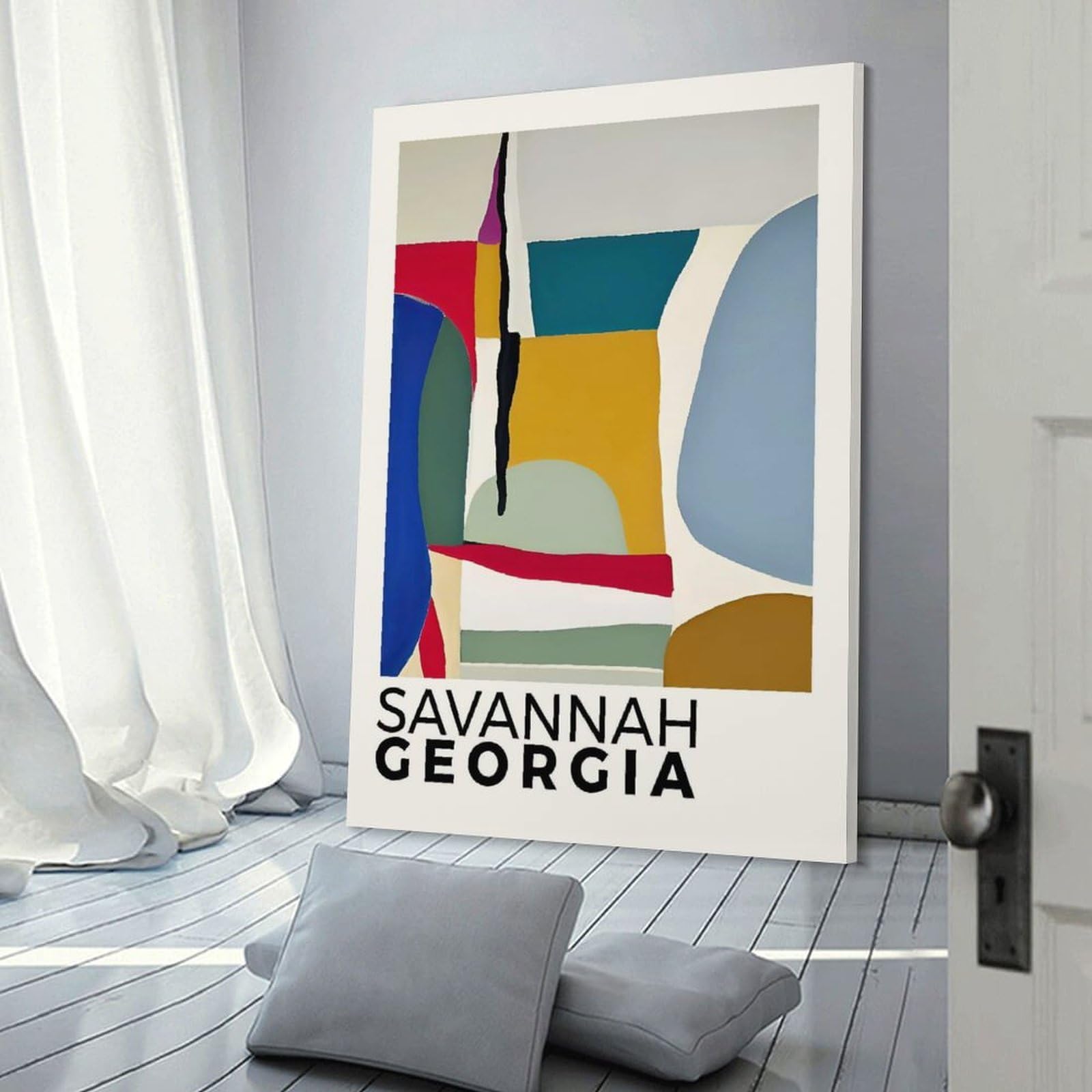 Junmoney Savannah Georgia Canvas Wall Decor, 24x36inch(60x90cm), for New Homes, Bedrooms Or Workspaces, Gift Idea for Housewarming And Birthdays