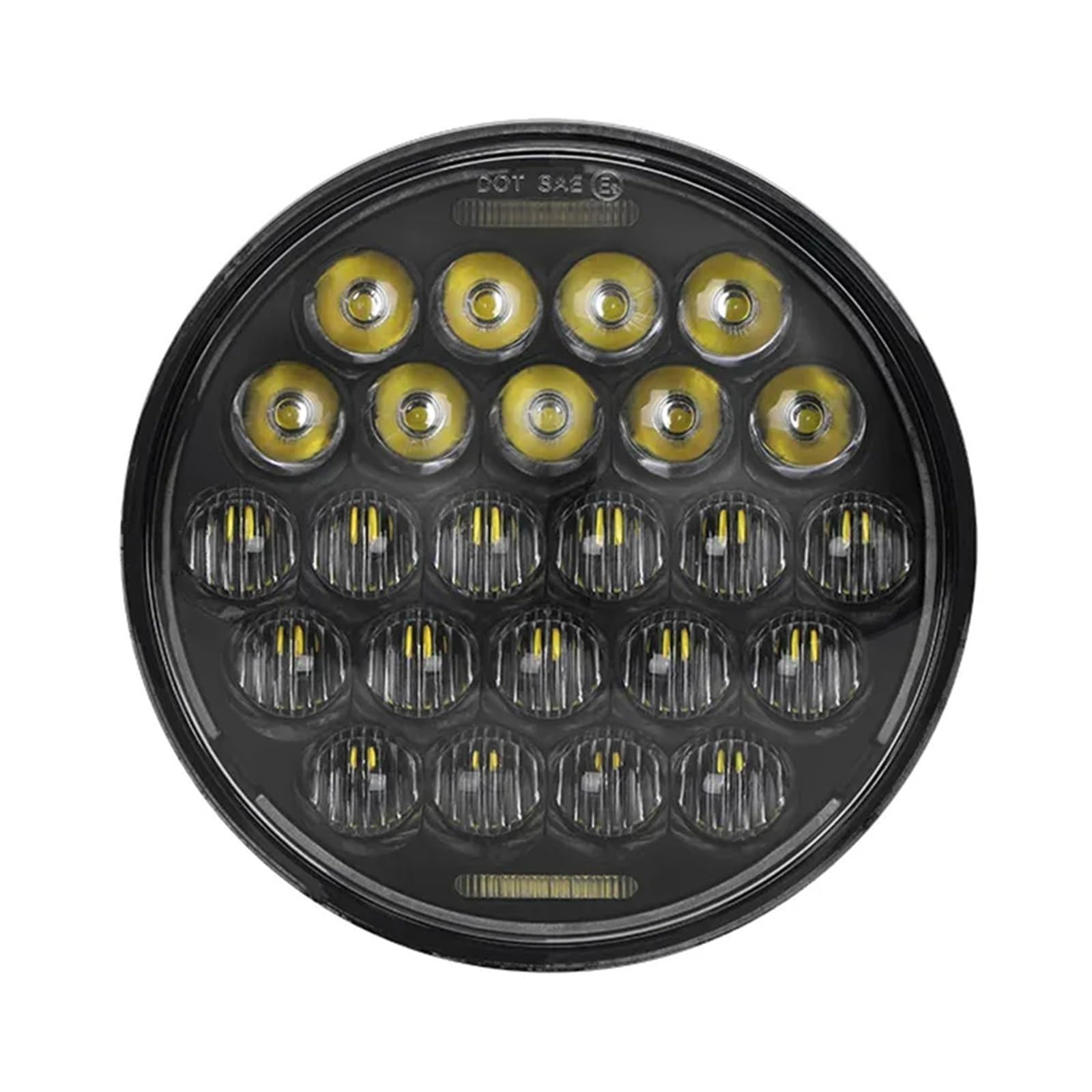 Phare de Moto Kit de phares Phare Rond 5D 5-3/4" pour Harley Dyna Sportster 1200 883, Accessoires, Phare Moto LED DRL H4