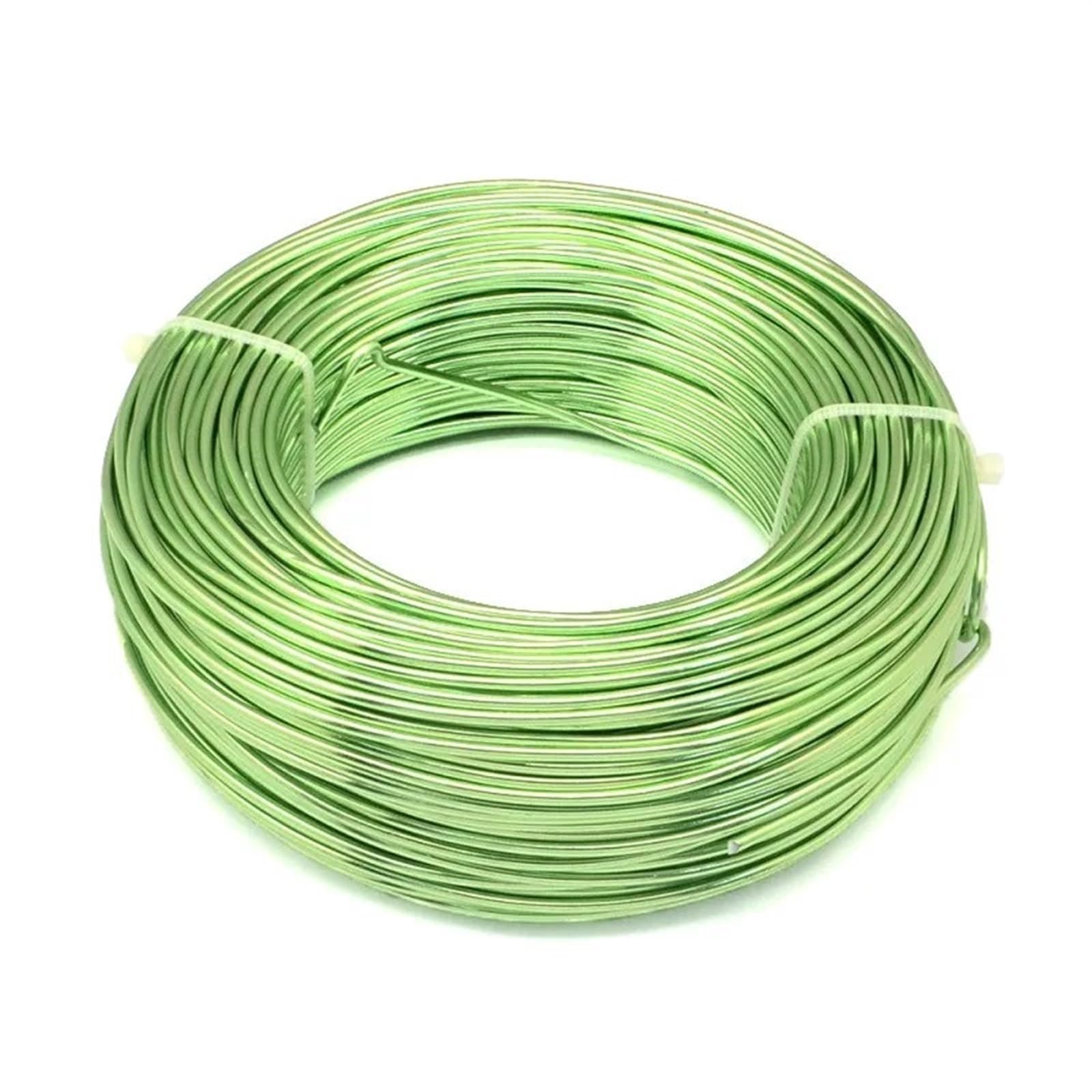 Aluminiowy metalowy drut jubilerski, 500g,0,8-6 mm Drut aluminiowy Elementy biżuterii do biżuterii DIY Rzemiosło Tworzenie do modelowania rowerów(Lawngreen Color,0.8mm About 300m)