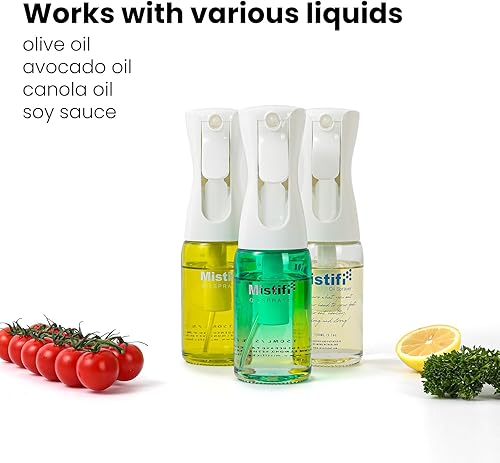 Miniatura 7 de Rociador de aceite de vidrioMister 5.1 fl oz (5.1 fl oz), para aceite de cocina, aceite de oliva, salsa de soja, vinagre, dispensador recargable sin