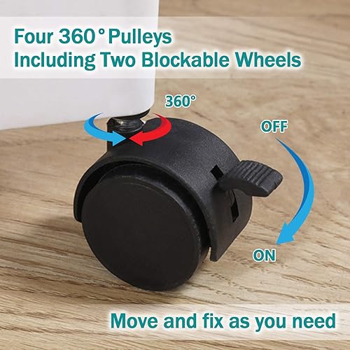 Miniatura 4 de PILITO Carrito de almacenamiento delgado de 4 niveles, organizador móvil con ruedas para baño, cocina, oficina, lavandería, lugares estrechos y