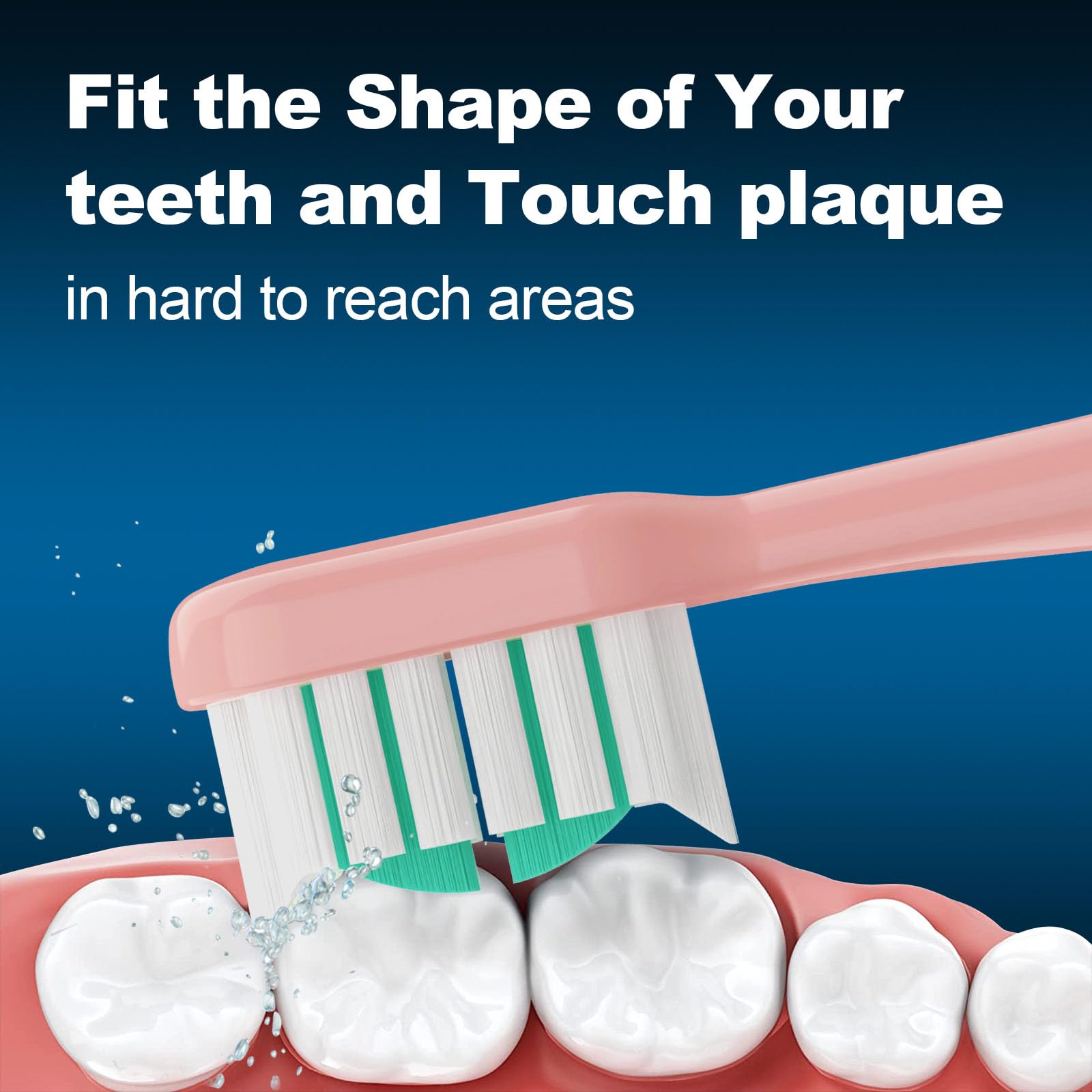 Cabezales de repuesto para cepillo de dientes, paquete de 10 unidades para AquaSonic Icon | Cabezal de cepillo de dientes eléctrico 5Lilac 5Blush