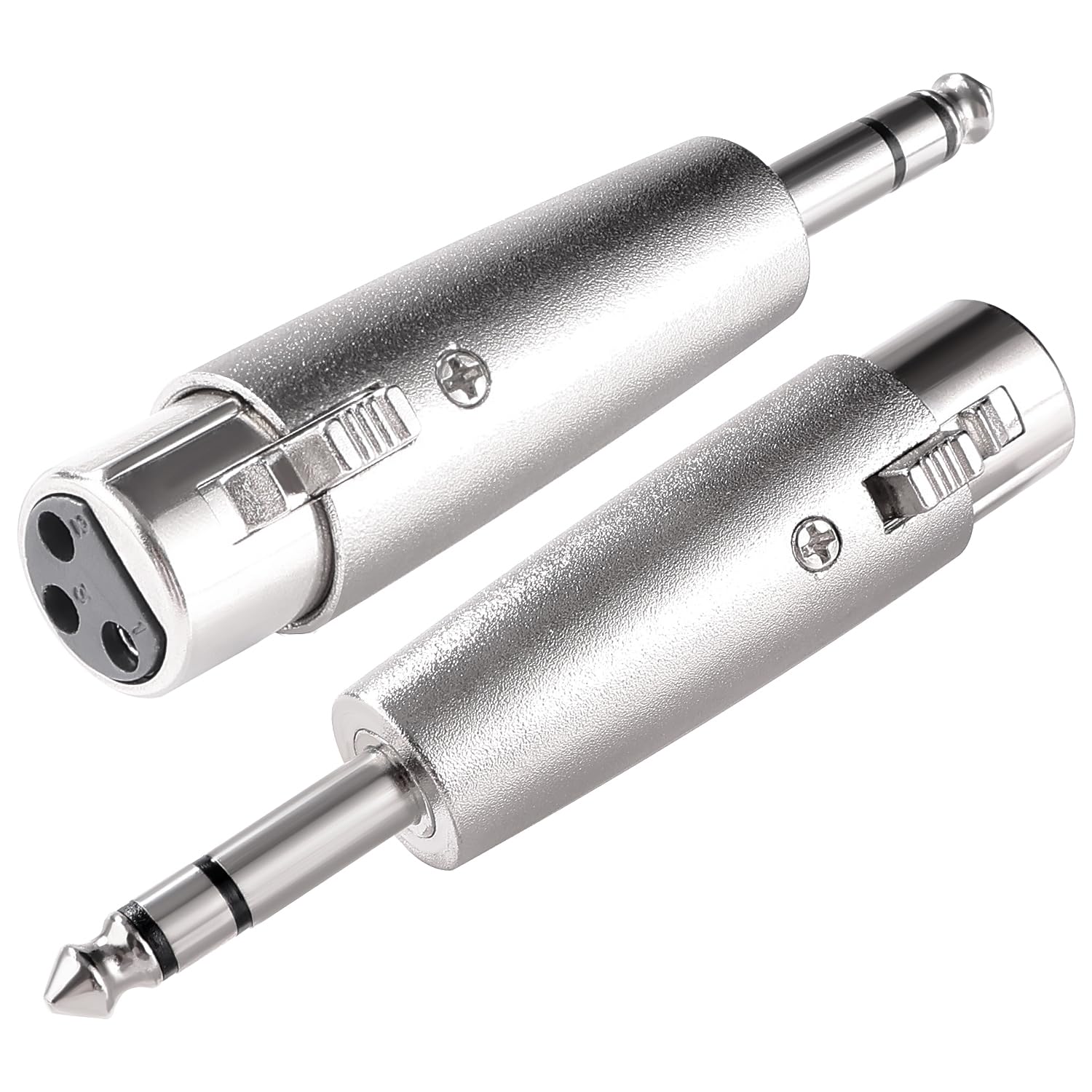 KUOQIY 2 PCS 3-Pin XLR to 6.35mm Adapter, XLR Female to 1/4" TRS Male Stereo Audio Microphone Adapter