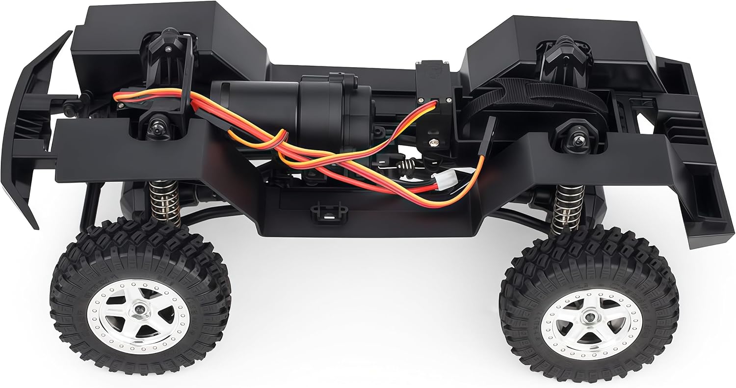AMK TRX4M Nylon Chassis Frame with 2-Speed Gearbox, 155mm Wheelbase, Assembled 1/18 RC Crawler Chassis for TRX4M Bronco Defender JJRC C8809 C8801 Upgrade Parts