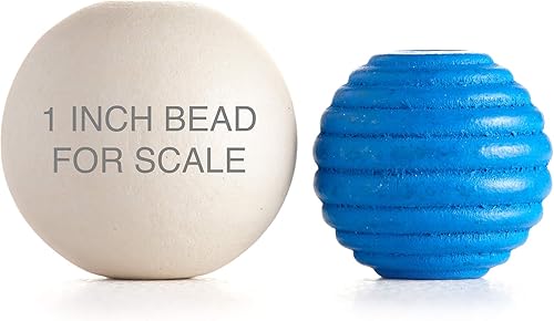 Miniatura 3 de 150 cuentas de madera de arce acanaladas redondas multicolor a granel de 0.787 in x 0.748 in cuentas de madera con agujero de 0.138 in