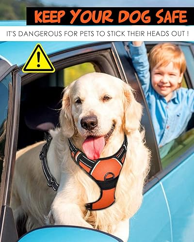 Miniatura 8 de Juego de 2 cinturones de seguridad retráctiles para perros, cinturones de seguridad ajustables para vehículos, resistente, elástico y duradero,