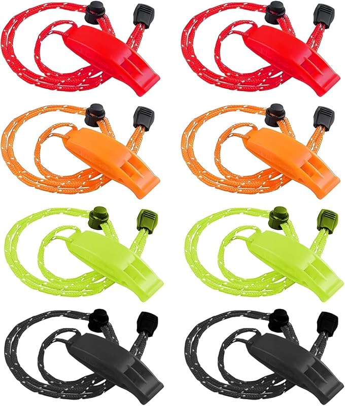 8 Pack Marine Whistle Coast Guard Approved,Boat Whistle,Whistle Emergency | Kayak Whistle,Safety Whistle,Survival Whistle,for Kayak Life Jacket, Boating, Fishing Boat, Camping, Hiking